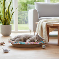 Multi-Functional Bowl Cat Scratcher Ergonomic Design Bowl Shaped Cat Scratcher Recyclable Material