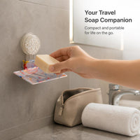 Wall-Mounted Soap Dish with Drainage, Punch-Free, Portable, Multi-functional