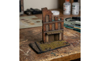 Factory Facade with Base Resin Scenery Weathered for Modelers
