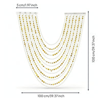 Acrylic Bead Chain Drape Decorative Beaded Curtain with Sequins Versatile Hanging Backdrop for Banquet