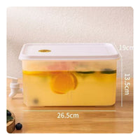 Rectangular Beverage Dispenser with Tap Compact Beverage Dispenser with Spigot BPAclear of Phthalate-Free Jug Clear for Family Gatherings