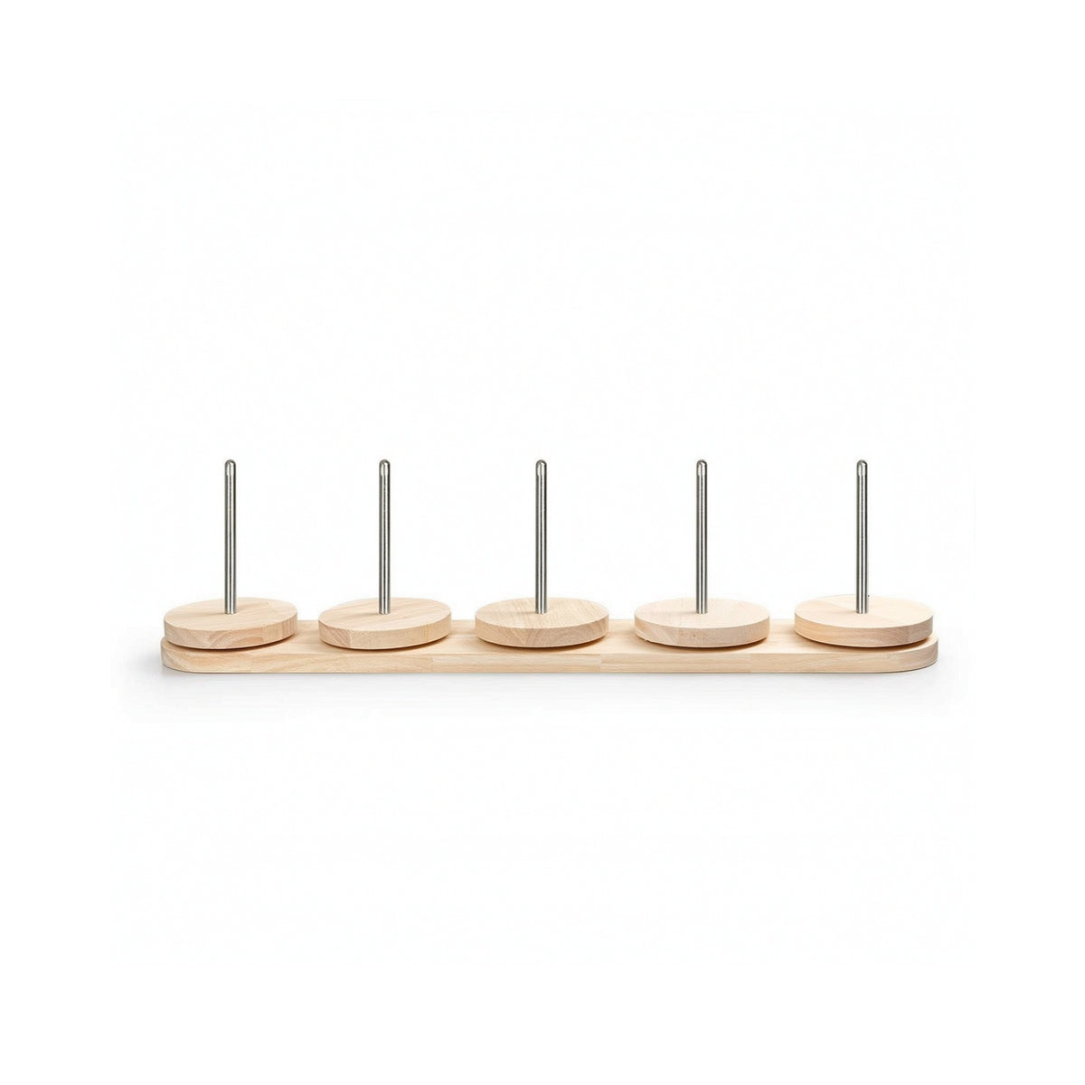 Natural Yarn Spindle Rack Stable Yarn Holder with Five Shafts Heavy-Duty Craft Tool Slimline for Knitters, Crocheters, Weavers, Knitting