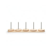 Natural Yarn Spindle Rack Stable Yarn Holder with Five Shafts Heavy-Duty Craft Tool Slimline for Knitters, Crocheters, Weavers, Knitting