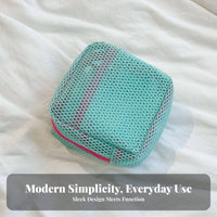 Lightweight Mini Mesh Cosmetic Pouch Multipurpose Portable Makeup Bag Easy to Clean for Travelers, Students, Daily Use, Bathroom, Handbag