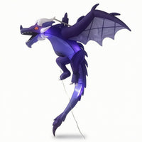 Hanging Dragon Decoration Halloween Inflatable Dragon Decor LED Lights Sturdy for Yard, Haunted House
