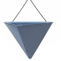 Drill-Effortless Installation Plastic Wall Hanging Flower Pot Easy to Hang Self Watering Wall Planter Lightweight Nordic Design Triangle Planter Detachable Design for Indoor