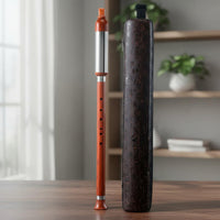 Bawu Flute Accurate Tone Resin Bawu Instrument Hand Polished Sound-Producing Component Vertical Blowing Flute for Beginners, Children, Performance