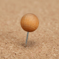 Decorative Drawing Pins Assorted Shapes Wooden Push Pins Hold Wooden Head Thumbtacks for Teachers, Classroom