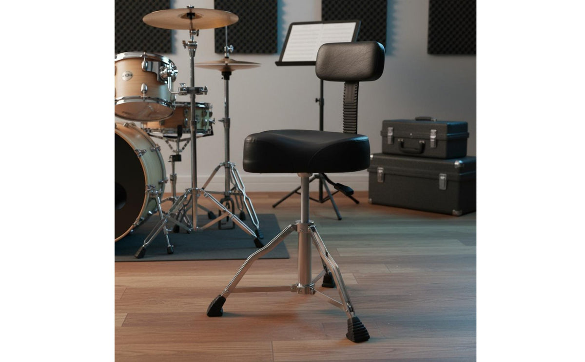 Hydraulic Drum Throne with Backrest and Swivel