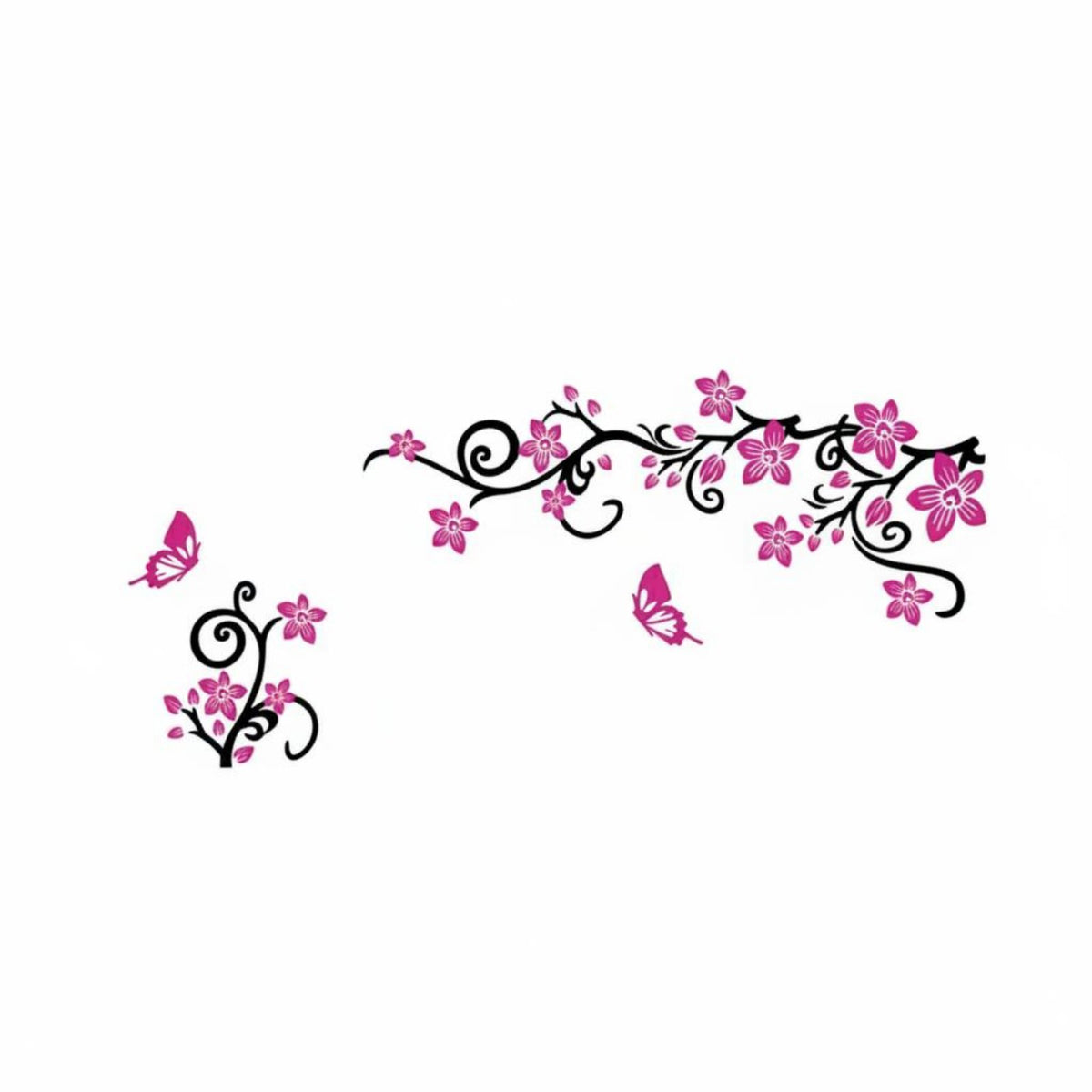 Easy to Install 3D Cherry Blossom Tree Sticker No Residue Cherry Blossom Wall Decal Repositionable 3D Flower Wall Sticker Peel and Stick