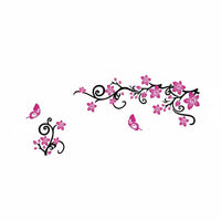 Easy to Install 3D Cherry Blossom Tree Sticker No Residue Cherry Blossom Wall Decal Repositionable 3D Flower Wall Sticker Peel and Stick