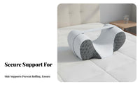 Posture Correction Pillow Memory Foam Roll-Resistant Pillow Ergonomic Design Wellness Product for Post-Surgery Patients, Elderly, Hospital