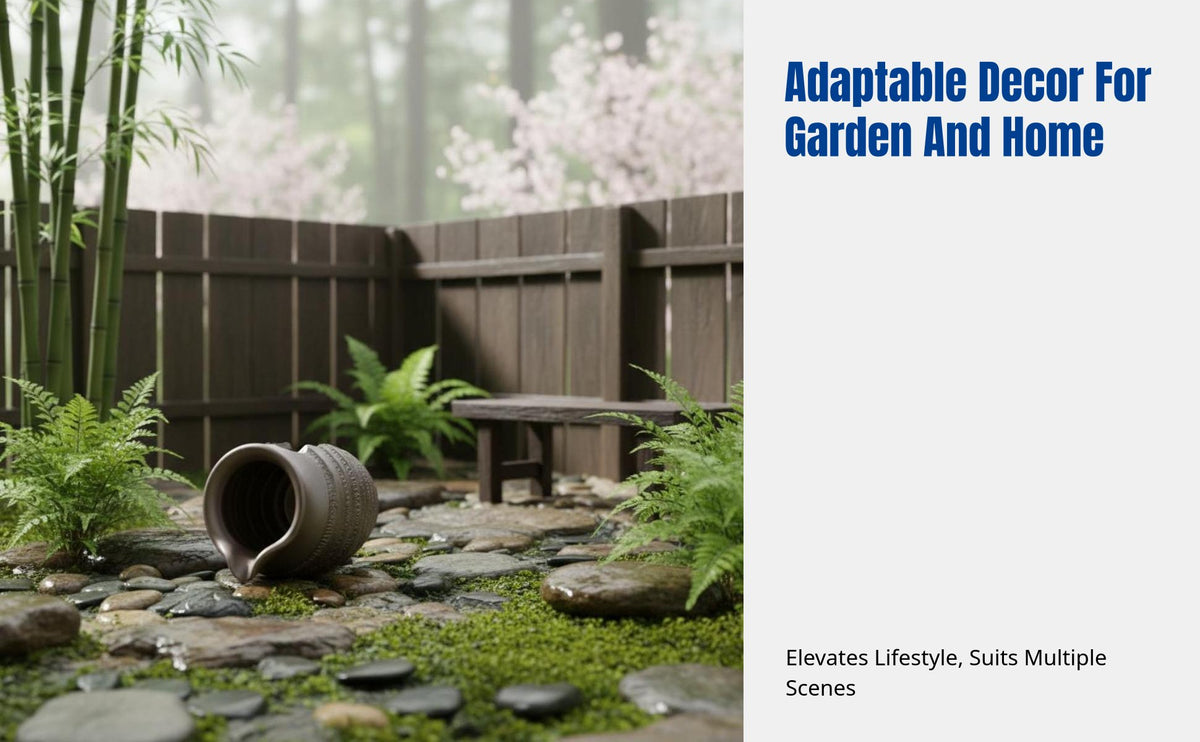 Ceramic Fish Container Jar, Circulating Water Feature, Courtyard Garden Landscape Decoration