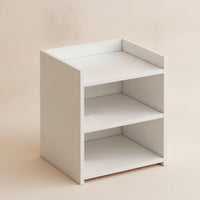 Bedside Cabinet with Shelves Space-Saving Nightstand with Shelves Compact Bedside Table for Bedroom, Small Areas