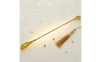 Brass Shoehorn with Horse Heads Vintage Style Shoe Inserter with Horse Heads Handle Polished Gold Long-Handled Shoehorn Hanging Loop