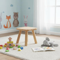 Wooden Animal Chair Easy to Clean Solid Kids Chair Child-Centered Friendly Cartoon Character Seat for Young Children, Kindergarten, Playroom