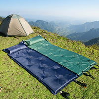 Inflatable Mattress with Integrated Pillow, Self-Inflating Air Mattress and Camping Mat, Waterproof Mat with Carry Bag, Folding Sleeping Mat