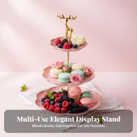 3-Tier Fruit Plate Light Luxury Design 3 Level Food Stand Nordic Design Dessert Stand Tray for Living Room, Party, Wedding