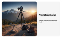 Adjustable Height Camera Tripod Stable Aluminum Alloy Tripod Universal Compatibility Phone Live Broadcast Stand 360° Rotation for Content Creators, Photographers, Outdoor, Vlogging, Recording Recording, Studio