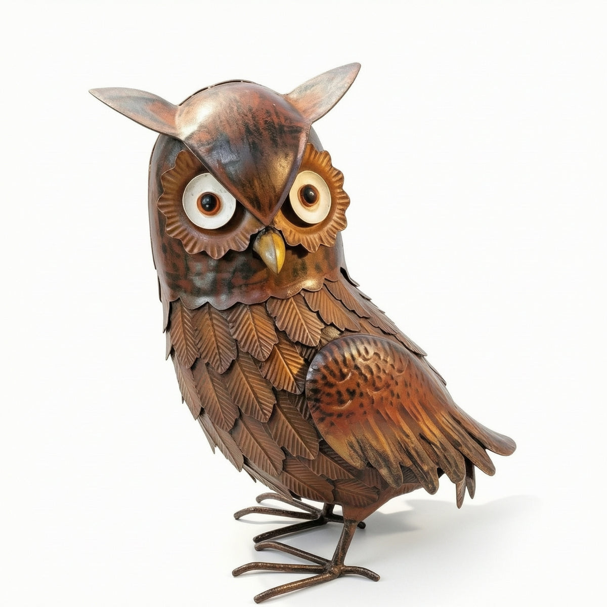Figurine Decorative Statue Handcrafted Metal Bird Sculpture for Homeowners, Porch