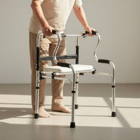 Forearm Support Assistance Device Easy to Use Folding Restorative Assistance Device Sturdy Stainless Steel Walking Frame Mobility Support for Elderly People