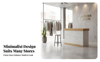Versatile Modern Front Desk Sturdy & Long-Lasting Modern Reception Desk Strong Load-Bearing Small Checkout Counter Stable Structure for Receptionists, Business Owners, Boutique, Lobby, Office