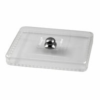 Serving Cover with Metal Knob Compact Rectangular Food Dome Versatile Clear Platter Lid for Caterers, Buffet