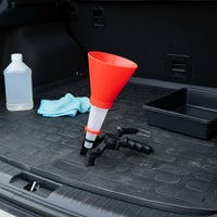 Adjustable Oil Funnel Quick Refueling Oil Change Funnel Transparent Body