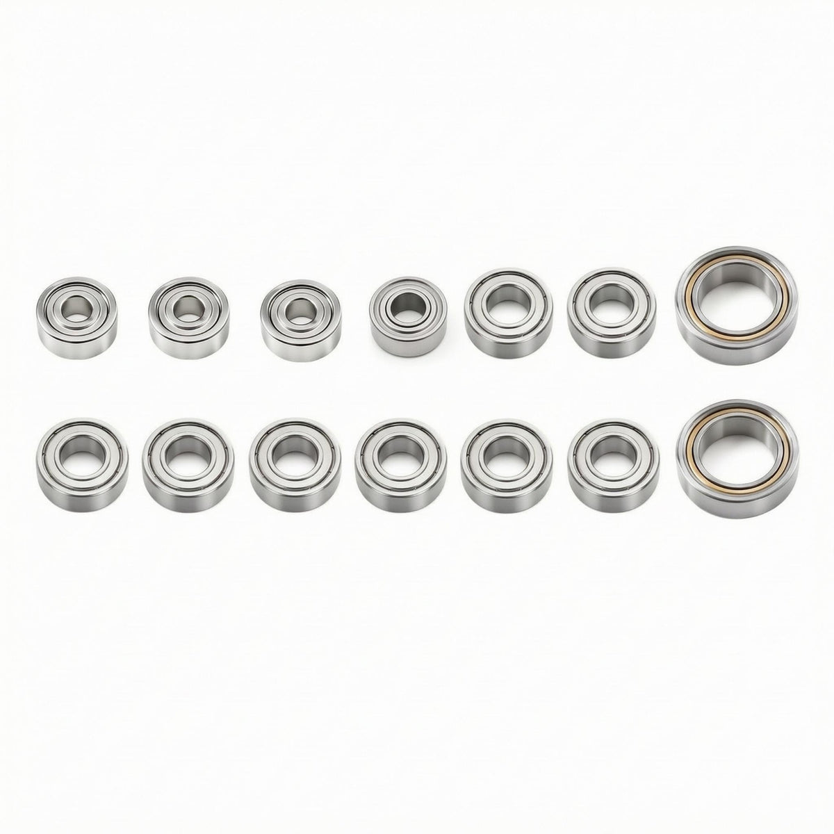 14 Pieces Rc Car Bearing Set for WLtoys 244016 Cylindrical Shape Rc Car Ball Bearings Low Friction Hobby Parts