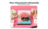 Creative Gift Paper Carving Art Calendar Decorative Ornament Tear-Away Castle Calendar Multi-Functional for Students, Colleagues, Study Room