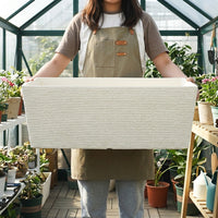 Raised Garden Bed Planter Box Outdoor, Rectangular Planter Box for Home Gardening, Breathable & Corrosion Resistant, Sheep White