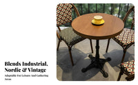 Industrial Design Dining Set Weatherproof French Design Woven Chair Resilient French Wicker Eatery Set for Restaurant Owners, Couples, Patio, Garden