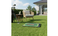 Portable Sequin Golf Hitting Mat Sturdy Rubber Base Golf Swing Path Mat Non-Slip Swing Path Analyzer Shock Absorbing for Golfers, Beginners, Home