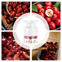 Food Grade Material Cherry Pitter Mess-Messless Stone Catcher Multi-Cherry Pitter Easy to Use 7-Hole Remover Time Saving for Bakers, Jam Making, Baking, Canning