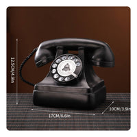 Tabletop Figurine Vintage-Style Desktop Ornament Compact for Desk, Photo Props