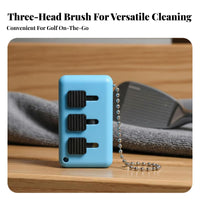Portable 3-in-1 Golf Brush Lightweight 3 in 1 Retractable Golf Brush Wire and Nylon Bristles for Golfers, Athletes, Driving Range, Outdoor