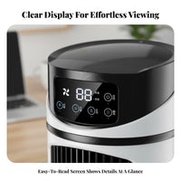 Cools & Humidifies Desktop Misting Fan Low Noise Operation Desktop Air Cooler 8-Hour Timer for Office Workers, Students, Bedroom, Dorm Room