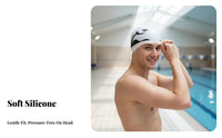 Silic Single Swim Cap Comfortable Fit Large Size Swim Cap High Waterproof Swimming Hat for Adults, Swimmers, Water Sports, Training, Bathing
