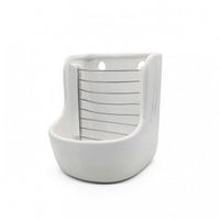Metal Divider Hay and Feed Dish Glazed Ceramic Hay Rack Two-in-onePurpose Grass Rack with Basin Horizontal Rods