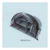 Space Saving 9-Compartment Storage Tent Lightweight Foldable Tent Organizer Long-Lasting 9 Shelf Camping Organizer for Outdoor, Travel