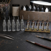 Napoleonic Wars French Infantry Miniatures for Tabletop Wargaming, 1/56 Scale Resin 3D Printed Figures
