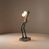 Human Figure Floor Lamp Sculptural Form Abstract Person Statue Light Showpiece Large Artistic Floor Light for Interior Designers, Art Collectors