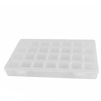 Detachable Compartments 28 Grid Organizer Box Portable 28 Grid Plastic Organizer Multi-Purpose Clear Plastic Parts Box Secure Latch for Jewelry Makers, DIY Enthusiasts, Crafters, Crafting