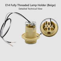 Ceiling Light and Pendant Light with Fireproof Bakelite Bulb Holder, Screw Mount Ceiling Pendant with 40cm Wire, E27 Lamp Holder, E14 Base