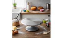 Aluminium Alloy Cake Decorating Turntable Smoothrotating Cake Turntable with Silicone Base Non-Slip Baking Tools Rotating for Bakers