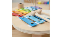 Early Education Multi Instrument Music Table Educational Baby Drum and Xylophone Toy Hand Eye Coordination Wooden Percussion Table Portable for Babies, Toddlers, Travel, Playroom, Nursery