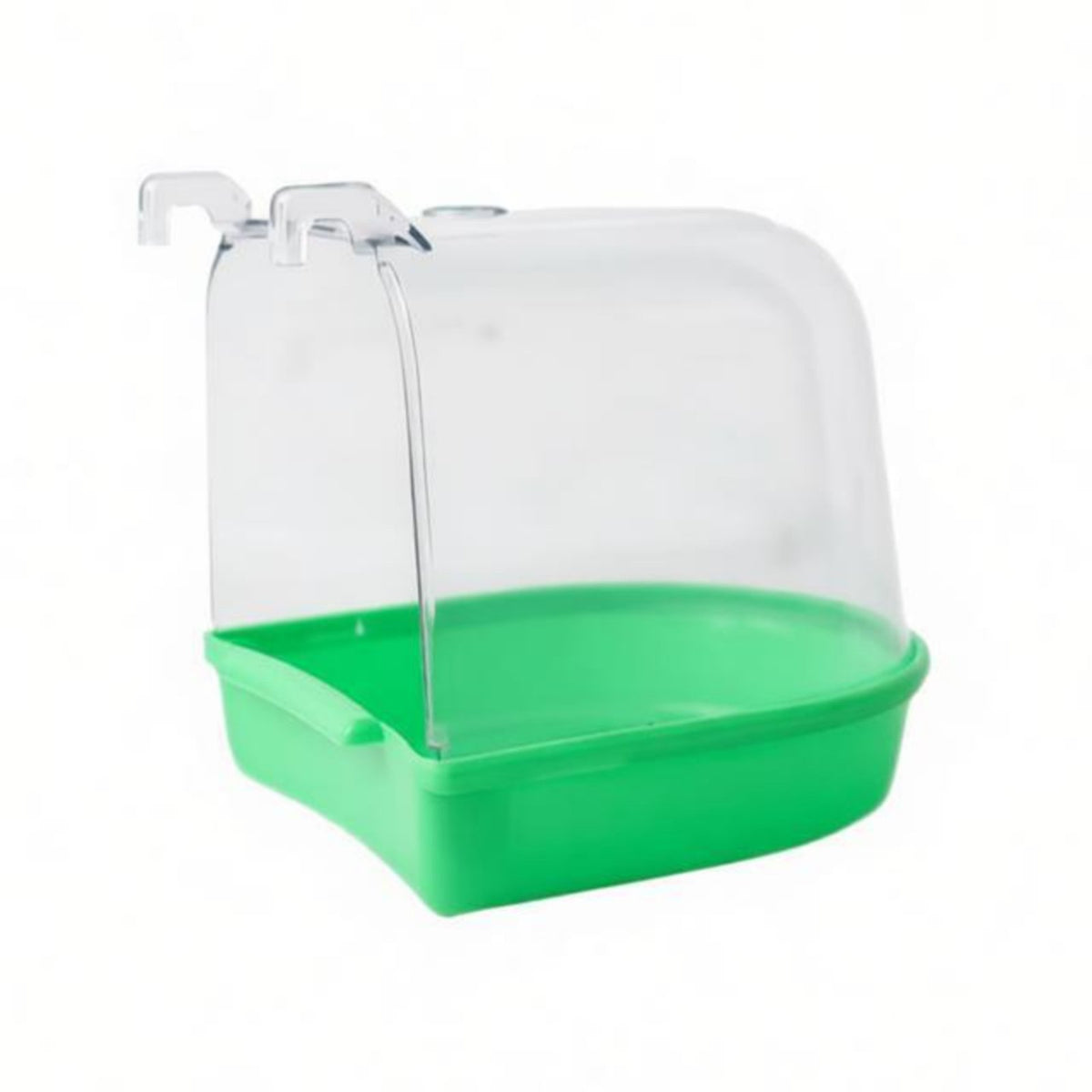 Easy to Clean Bird Enclosure Bath Container Hanging Design Parrot Bath Tray Safe Plastic Pet Accessory for Parrots, Small Birds, Budgies