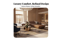 Minimalist Business Couch Leather-Like Upholstery Reception Sofa Modern Design Seating Furniture for Clients, Hotel Lobby, Sales Center, Waiting Room