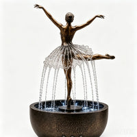 Elegant Ballerina Tabletop Water Fountain Decorative Figurine