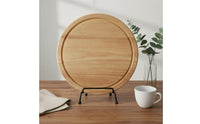Dessert Display Stand Versatile Elevated Pizza Serving Tray Rustic Charm Round Food Platter for Pizzerias, Caterers, Hotel Dining, Buffet, Parties
